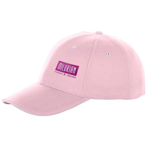 Casquette 6 panneaux sandwich Brent - visière incurvée, œillets brodés, fermeture velcro - 275-280 g/m²_0