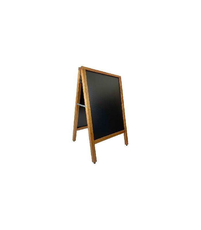 Chevalet trottoir porte affiches bois couleur miel - 70 x 50 cm - Référence : LSTF70MI_0