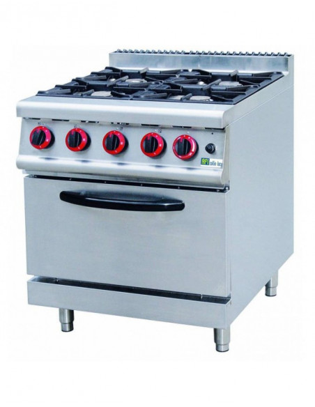 Fourneau 4 feux gaz sur four gaz - JUS-RQ-4_0