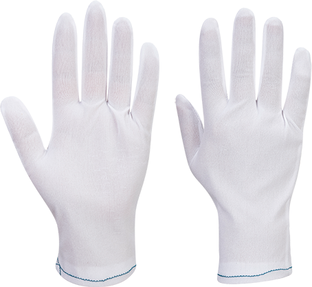 Gant d'inspection en nylon blanc A010 - Taille L - Certifié CE - Tricot jauge 24 - Très léger_0