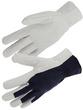 Gants de manutention - Paume cuir fleur de chèvre, dos coton interlock bleu, montage américain_0