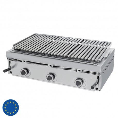 Grand grill réglable en hauteur à gaz Sofraca - Grill professionnel en inox avec 3 zones de chauffe indépendantes_0