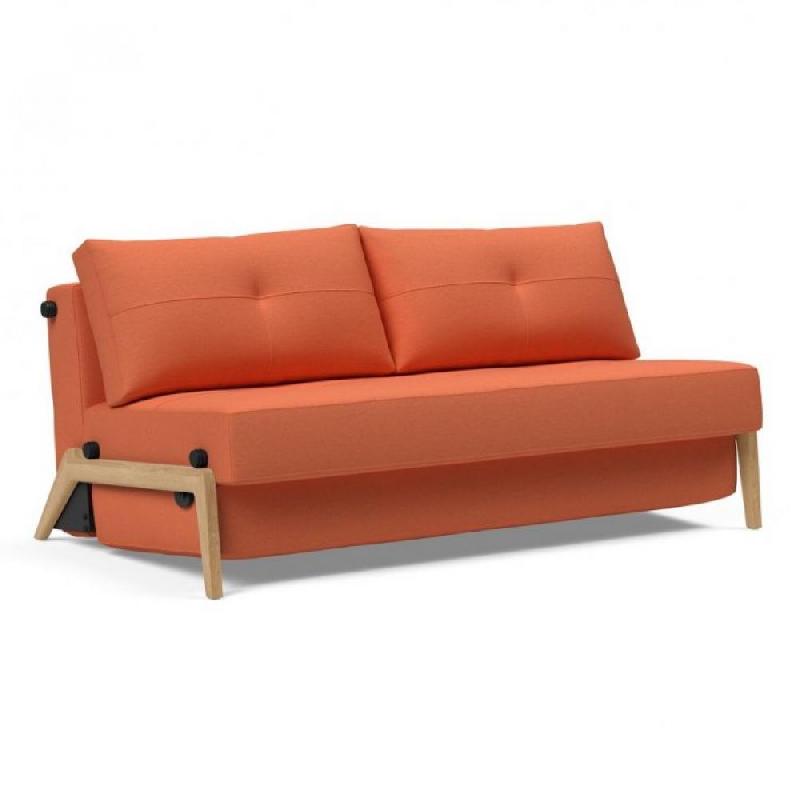INNOVATION LIVING  CANAPÉ DESIGN CUBED WOOD 02 CONVERTIBLE LIT 200*160 CM TISSU ROUILLE ARGUS_0