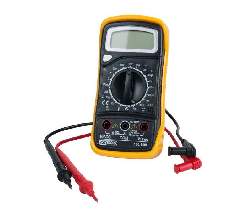 Multimètre digital - KS TOOLS KST1501495 - Mesures précises courant continu et alternatif, résistance, avec grand écran LCD_0