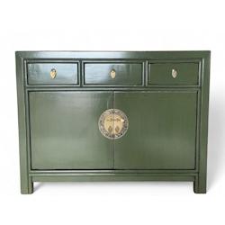 OPIUM OUTLET Asia Meubles Commode Buffet Armoire de mariage sideboard console chiffonnier 33083 olive asiatique chinois oriental entièrement monté -_0