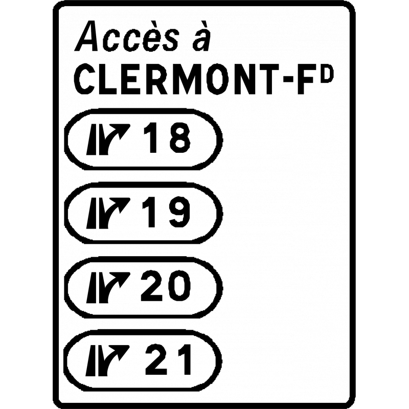 Panneau directionnel D72 - sortie - WP Signalisation - recyclable et éco-responsable_0