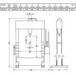 Presse d’atelier hydraulique 50 tonnes piston mobile - 11581926_0