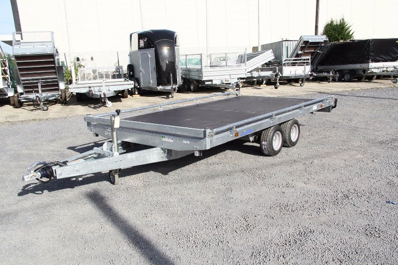 Remorque plateau polyvalente Lider 32650 - 2 essieux BPW freinés - PTC 2500 kg - Dimensions utiles 4060x2150 mm_0