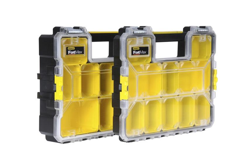Organiseur étanche Stanley Fatmax 1-97-521 - 10 compartiments amovibles - plastique robuste - profondeur 106 mm_0