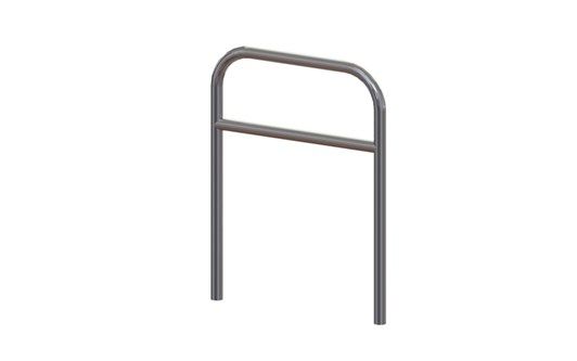 26820600 - Arceau urbain Leon Velopa - Acier inoxydable 316 brossé - Entraxe 600 mm avec socles en béton_0