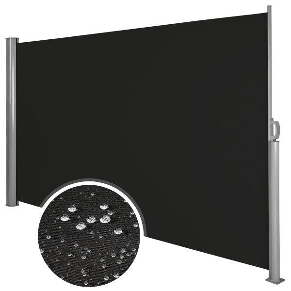 AUVENT STORE LATÉRAL BRISE-VUE ABRI SOLEIL ALUMINIUM RÉTRACTABLE 180 X 300 CM NOIR 08_0000530_0
