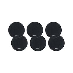 Bjorn Sous-verre rond - 6 pièces - Feutre recyclé noir - noir 3701488308011_0