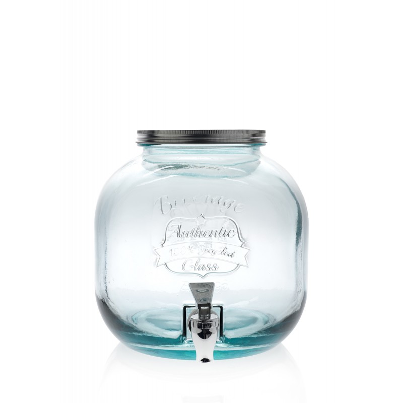 Bonbonne autenthic style mason jar avec robinet 6 l. Hauteur 24 cm_0