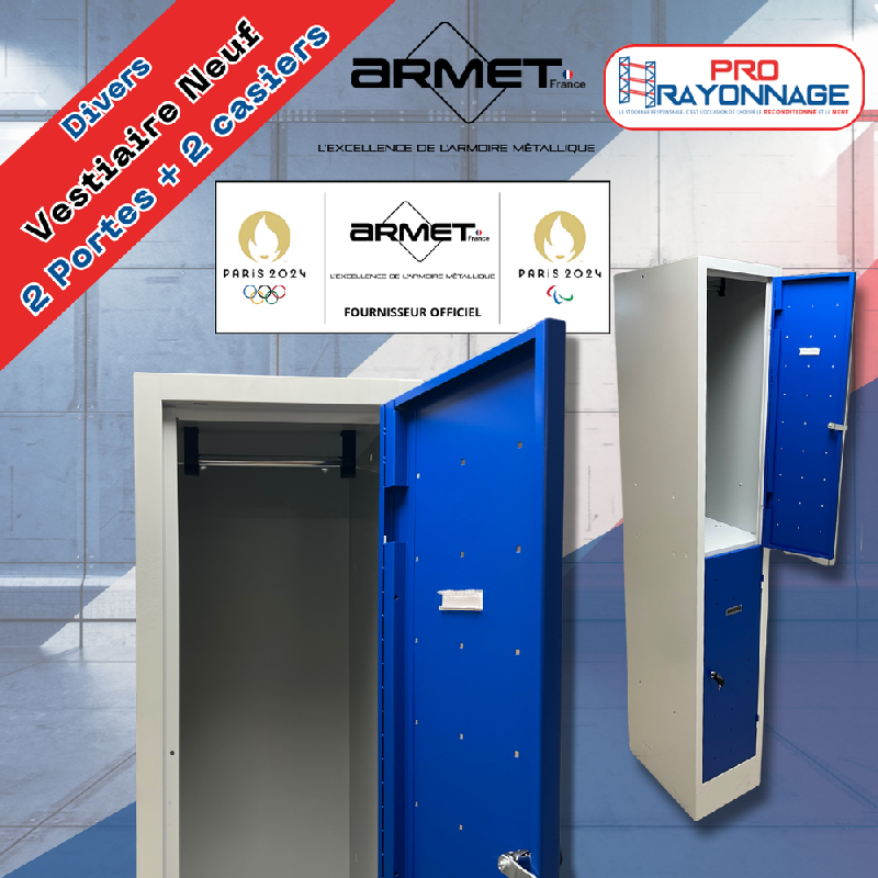 Casier penderie - 2 compartiments - Armet France - Configurable_0