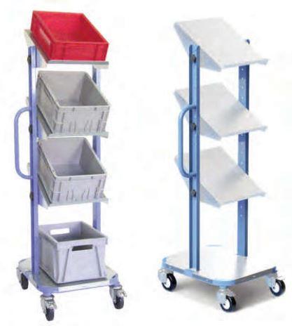 Chariot a tablettes inclinables type 8008 a poste de travail_0