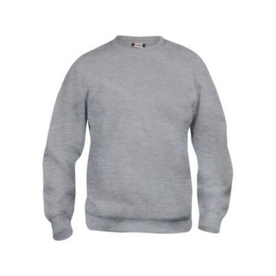 CLIQUE Sweat basic col rd Gris Chiné XL_0