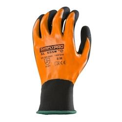 Coverguard - Gants manutention orange et noir enduit nitrile EUROLITE SL555N (Pack de 10) Orange / Noir Taille 7 - 5450564021433_0