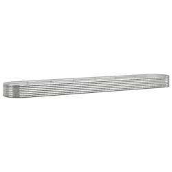Helloshop26 - Jardinière bac lit surélevé plantes fleurs terrasse jardin de jardin acier enduit de poudre argenté Argent 02_0039713 - 3000218546823_0