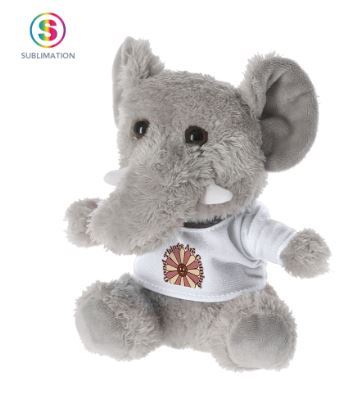 Peluche éléphant avec T-shirt personnalisable - idéal pour sublimation - Brekalo 21463_0