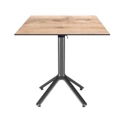 Restootab - Table pliable Nemo pour extérieur bois clair 70x70 - marron TB-NEM-7070C-TAN.NAT_0