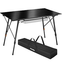 TecTake GmbH tectake Table de camping pliante Bastian en Aluminium, réglable en hauteur  noir - 404985 - noir aluminium 404985_0