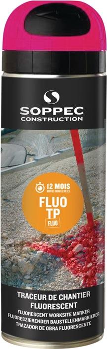 Traceur de chantier FLUO TP rose fluo 500 ml bombe aérosol SOPPEC_0