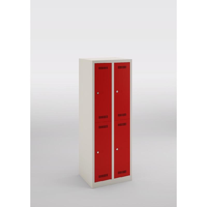 Vestiaire multicases 2 colonnes 4 cases monobloc - Marque Bisley - Garantie 5 ans_0
