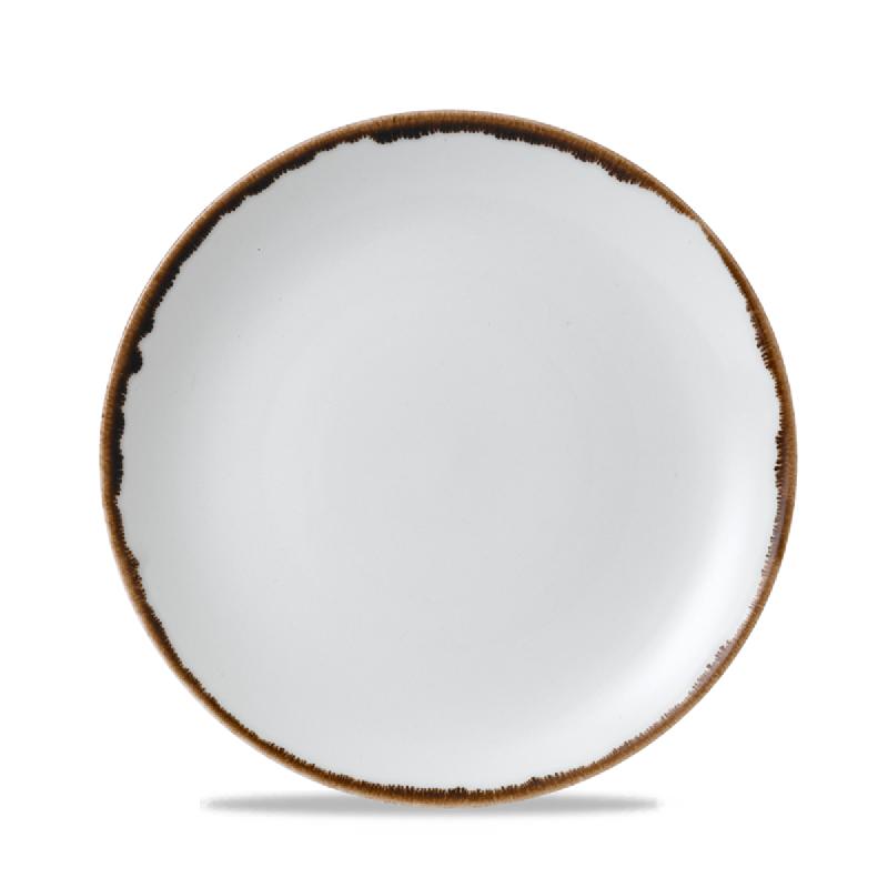 ASSIETTE COUPE PLATE ROND BLANC PORCELAINE Ø 21,7 CM HARVEST DUDSON