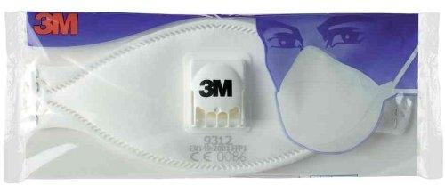 3M Masque de protection respiratoire 9332 - FFP3, confort, pliable avec soupape expiratoire et rembourrage intérieur doux_0