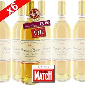 6 X CHATEAU BROUSTET 2005 SAUTERNES CRU CLASSE