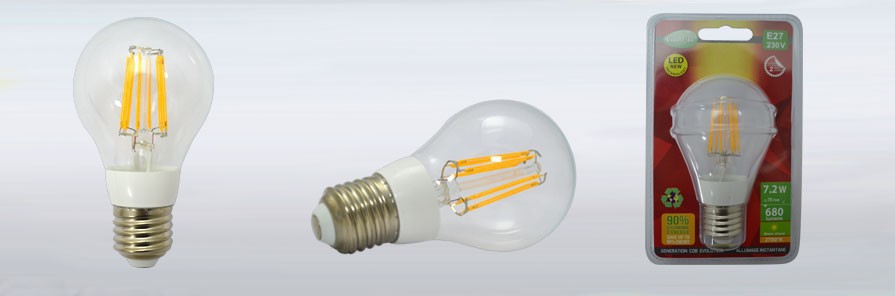 AMPOULE LED E27 À  FILAMENT 7.2W 2700K VISION-EL 7679B