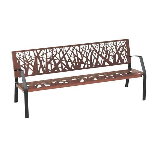BANC LAGUPIE ACIER MARRON