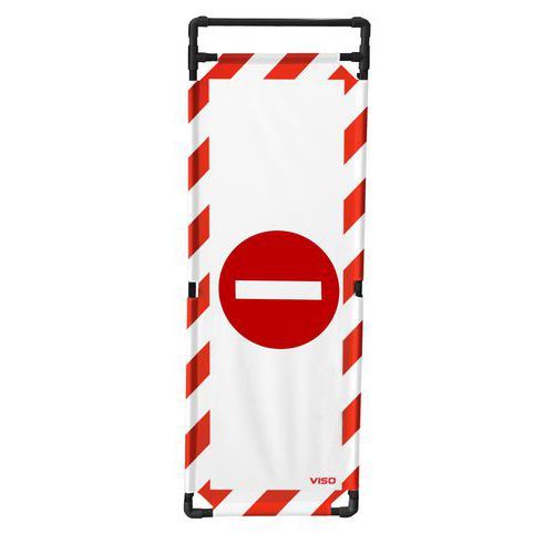 BARRIÈRE D'INTERVENTION PVC 1 PANNEAU 180M LOGO INTERDIT - VISO