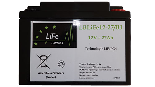 Batterie au Lithium Fer Phosphate (LiFePO4) et Lithium Polymère (LiPo) - Type : 12V - LiFePO4_0