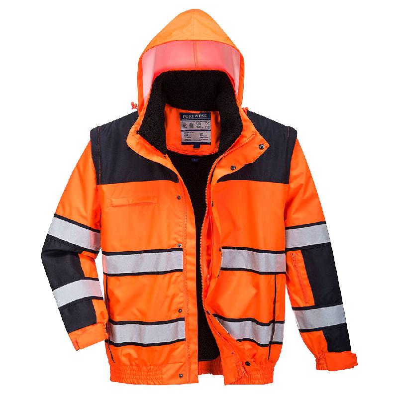 Blouson HiVis 3 en 1 - Orange/Noir / XL_0
