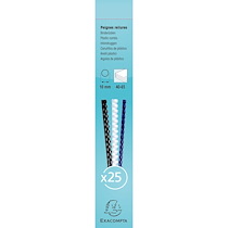 BOITE 25 RELIURES SPIRALES PLASTIQUE 10MM - NOIR