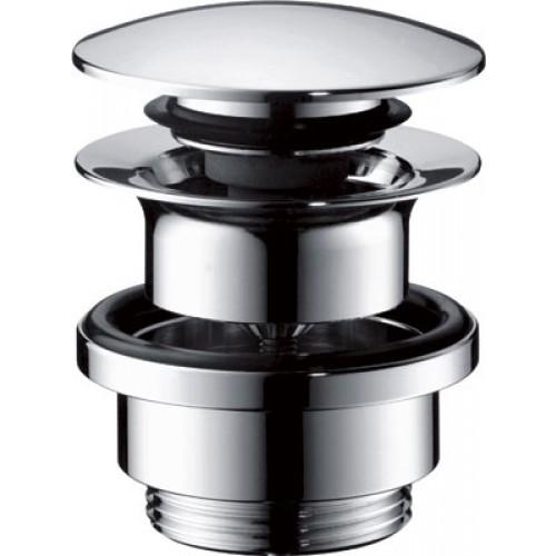 BONDE DE LAVABO CHROMÉE AVEC TROP PLEIN PUSH-OPEN HANSGROHE