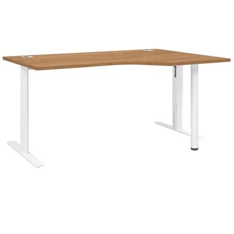 BUREAU PROFESSIONNEL AJUSTABLE RETOUR DROITE YES! MERISIER L.160 CM