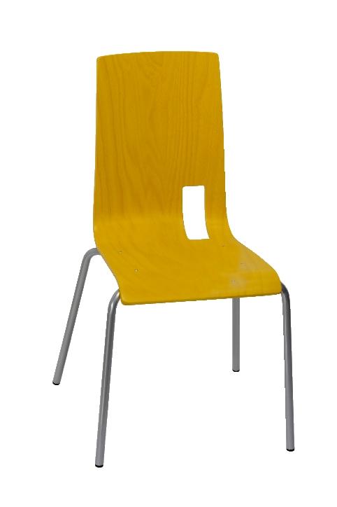 CHAISE COLOMBO 4 PIEDS AST HÊTRE - GRIS ARGENT - MANUTAN COLLECTIVITÉS