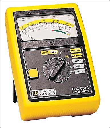Contrôleur d'isolement analogique 0.1 à 1000 MOhm - Tensions de test 500/1000 V - CARCA6513 - Chauvin-Arnoux_0