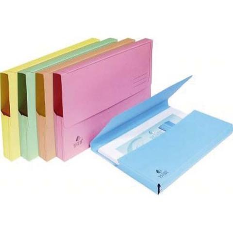 CHEMISE POCHETTE À SOUFFLET CARTE EXACOMPTA 24 X 32 CM COULEUR PASTEL - PAQUET DE 25