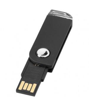 CLÉ USB PIVOTANTE RECTANGULAIRE 1 GB - NOIR - CLÉS USB PUBLICITAIRES PERSONNALISÉES