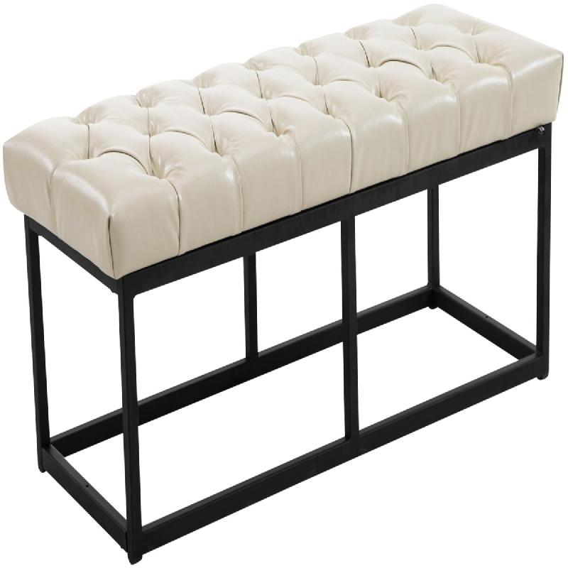 CLP Banquette Amun B similicuir Crème/100 cm - beige polyester 151985304_0