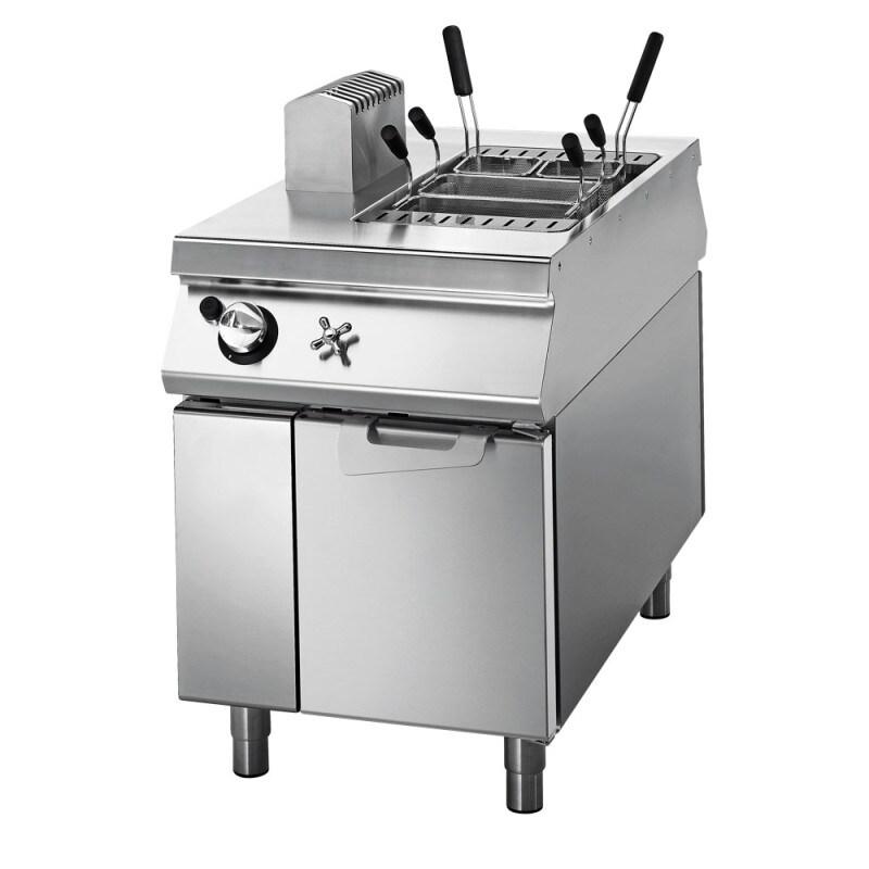 Cuisseur à pâtes gaz sur coffre avec portes, 1 bac GN 1/1 - 40 litres 600x1100x870 mm - VIRTUS - 4068875007285_0