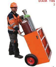 Diable porte-bouteille élingable SAC30 - Acier robuste, roues gonflables Ø400 mm_0