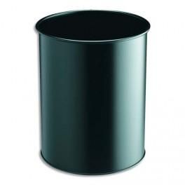 DURABLE CORBEILLE À PAPIER CONFORT MÉTAL 15 LITRES NOIR DIAM 31,5 X H 26 CM