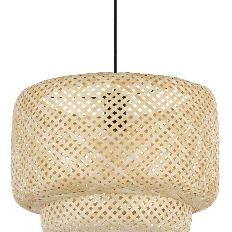 EGLO SUSPENSION HETTONLE ABAT-JOUR BAMBOU, Ø 42 CM