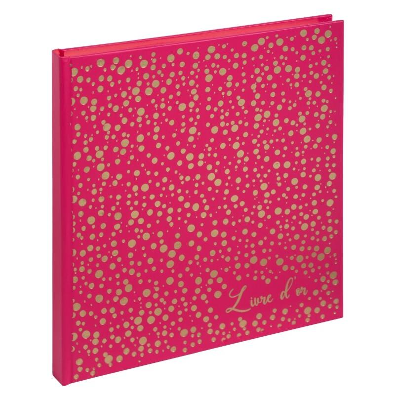 Exacompta Livre d'Or Plum' 19x21 cm, 140 pages, coloris framboise - 3130630003861_0