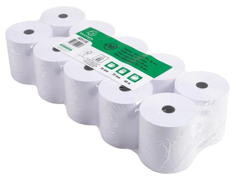 Exacompta Lot de 50 Bobine papier pour calculatrice - larg. 70mm / diam. 70mm - 3130631405138_0