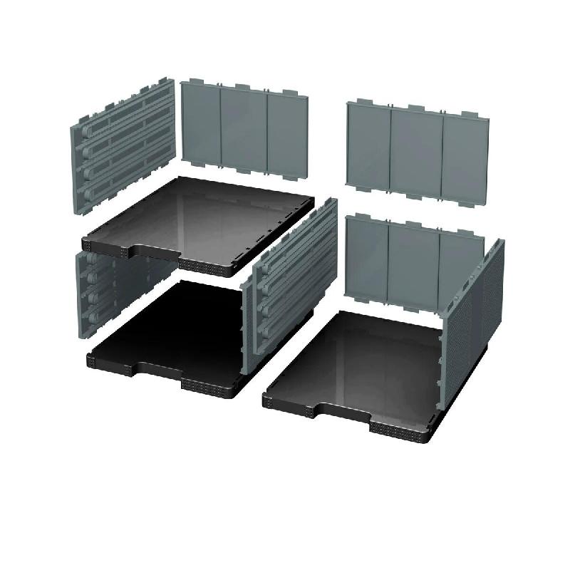 Exacompta MODULODOC élément de base cases jumbo ECOBlack noir/gris souris - gris 360714D_0